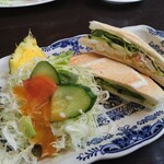 珈琲 波无 - プレスセット（たまご＆野菜）700円