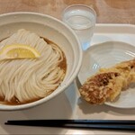 223833800 - 塩だれうどん(冷、大3玉)、ちくわ天