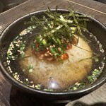 Ochazuke（boiled rice with tea）(salmon, plum, chanja)