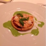 アールピーアール - 天使の海老とトマトのタルト バジルソース