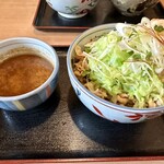 福徳屋 - キャベツ肉つけ蕎麦　1.5人盛