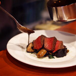 Roasted Hokkaido venison with red wine sauce