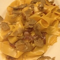 Ristorante IL FIGO INGORDO - 生ハムのフィットチーネ トリュフかけ。(*^_^*)