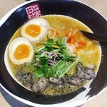 鶏炭焼麺専門店 田村家 箕面店 - 鶏炭焼麺(煮玉子付)