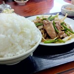 白龍ラーメン - 大盛りライスじゃありません　定食の普通の盛りです