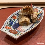 御料理 寺沢 - 松茸の魳巻と茹で落花生