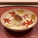 御料理 寺沢 - 自家製の唐墨の飯蒸し