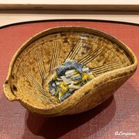 御料理 寺沢 - クロカワ､林檎､胡瓜､菊花の胡桃和え
