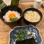 季節料理かたやま - 土鍋で炊いた朝日米TKGと黄ニラ味噌汁