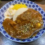 ヌードル＆スパイスカレー 今日の1番 - 煮干しソバ(かけ)¥1,000-(税込)とセットのカレー(本日はポークカレー)¥550-(税込)