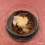 御料理 寺沢 - 天然の滑子茸の霙卸し