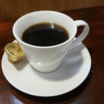 キッチン ブルー グローブ - ホットコーヒーのアップ