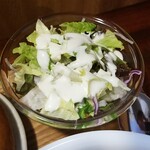 キッチン ブルー グローブ - サラダのアップ