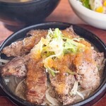 Suidoubashi Sakaba Gasshou - 豚ハラミ鉄板焼定食