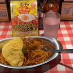 スパゲティーのパンチョ - ナポ小にオムレツをトッピングして