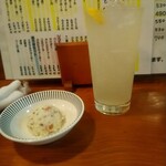 菊乃家本店 - レモンハイとお通し