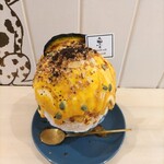 onna wa utsuwa - キャラメルパンプキンカスタードパイかき氷