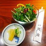 Tenkichi - お新香、サラダ