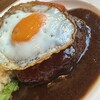 西洋料理店　エスコフィエ - 料理写真:ハンバーグ玉子のせ（UP）