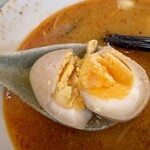 Abashiri Ramen Nishitaga - 煮卵具合