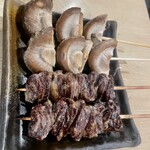 Yakitori Toriichi - 椎茸@180×2、レバー@160×2