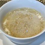 石林 - フカヒレのスープ、大豆のスプーマ(泡)乗せ