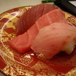 海鮮寿司とれとれ市場 - マグロ三種盛りｗ