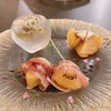 松山グルメ研究所 - 鯛のマリネ、柿の白和え、生キウイハム巻き