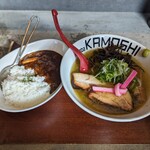 鶏 soba KAMOSHI - 鶏soba 潮＋ミニカレー