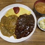 一新亭 - 三食ライス1350円