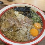 熊本ラーメン 黒亭 - 玉子入ラーメン大盛り