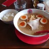 麺屋 隹 - 料理写真:こってりダブル味玉800円＋麺大盛150円(ネギ抜き)、ライス小120円