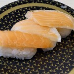 はま寿司 - サーモン三種盛り