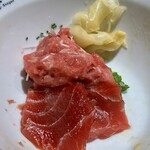 海玄 - ネギトロを残してお代わりご飯に備えて