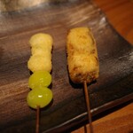 串揚げ 依知川 - 銀杏、豚の角煮