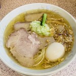 ラー麺専門店 こしがや - 塩ネギチャーシューメン1100円 半熟煮卵100円