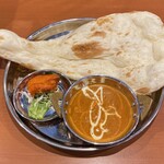 ミニ ネパール レストラン&バー アリサ - スンダルランチ 
            (シーフードカレー(激辛)･ナン･チキンティッカ)