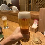 炭と地酒とたしなみワイン Kai本店 醸す - 2杯目はスーパードライ