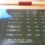 喜一 - 旧価格のメニュー