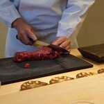 鮨 なんば - ニタリクジラの尾の身