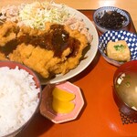 ばんちゃ屋 - コンビ定食 1,265円、おかず大盛 +350円
