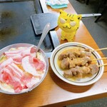 お好み焼き　文福 - ぶた玉470円＋どて焼き90円×3本