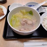 鳥めし 鳥藤 - 水炊き定食にから揚げ追加