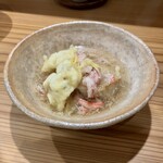 しんのすけ - えび芋とたら白子の蟹あんかけ