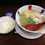 Menyaten - 淡麗鶏塩ラーメン＋ライス