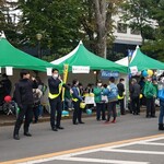 キッチン ブルー グローブ - 消防署前は、交通安全関係のブース、