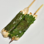 ハマケイ - 料理写真:梅しそ塩串（１本１２５円）２０２３年１１月