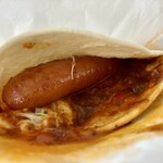 粗挽きソーセージのタコス(600円)