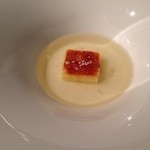 81 - 焼き芋 鳴門金時 カスナードのカラメリゼ ブルターニュの塩 新玉ねぎのスープ