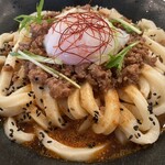 カマ喜ri - 肉味噌釜温玉ぶっかけうどん（中）